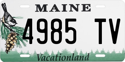 ME license plate 4985TV