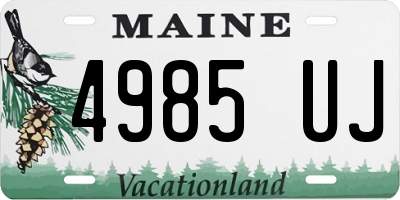 ME license plate 4985UJ