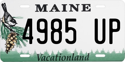 ME license plate 4985UP