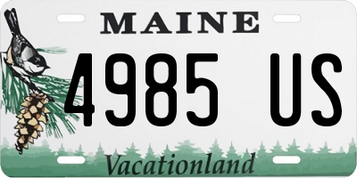 ME license plate 4985US