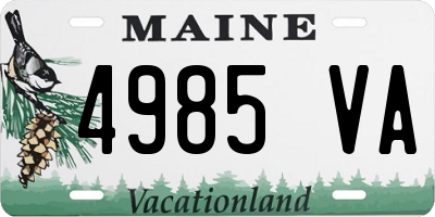 ME license plate 4985VA