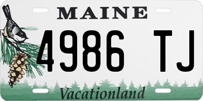 ME license plate 4986TJ