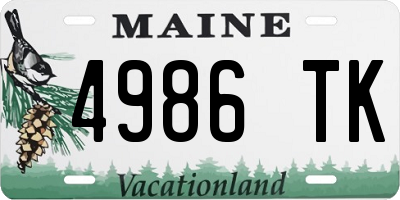 ME license plate 4986TK
