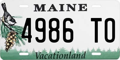 ME license plate 4986TO