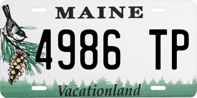 ME license plate 4986TP