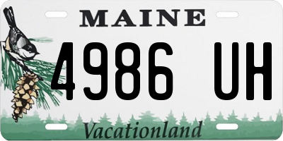ME license plate 4986UH