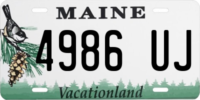 ME license plate 4986UJ
