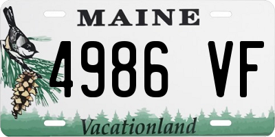 ME license plate 4986VF