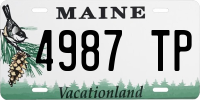 ME license plate 4987TP