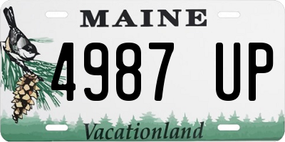 ME license plate 4987UP