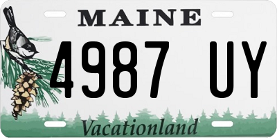 ME license plate 4987UY