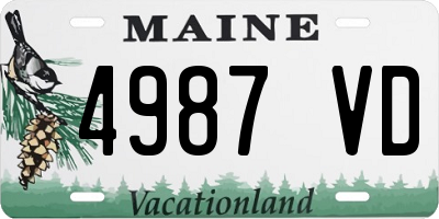 ME license plate 4987VD
