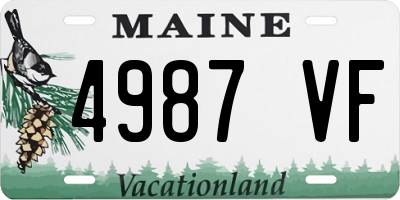 ME license plate 4987VF