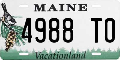 ME license plate 4988TO