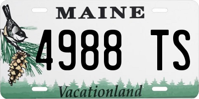 ME license plate 4988TS