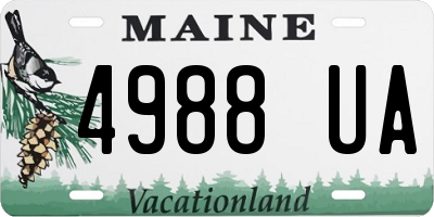ME license plate 4988UA