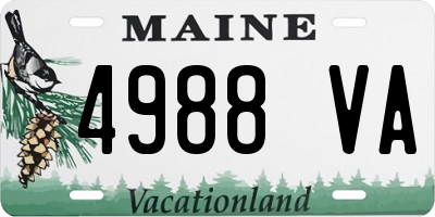 ME license plate 4988VA