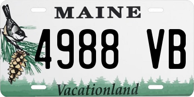 ME license plate 4988VB