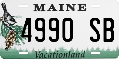 ME license plate 4990SB