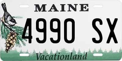 ME license plate 4990SX