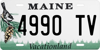 ME license plate 4990TV