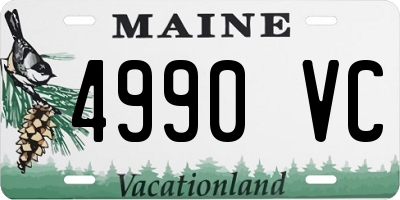 ME license plate 4990VC