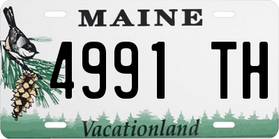 ME license plate 4991TH