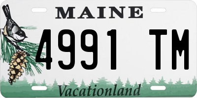 ME license plate 4991TM