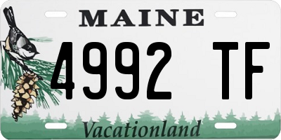 ME license plate 4992TF