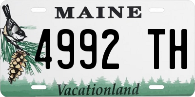 ME license plate 4992TH