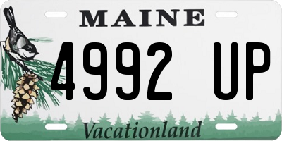 ME license plate 4992UP
