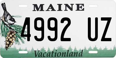 ME license plate 4992UZ