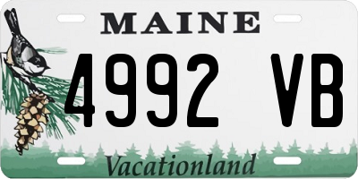 ME license plate 4992VB