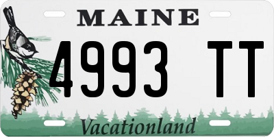 ME license plate 4993TT
