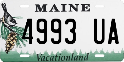 ME license plate 4993UA