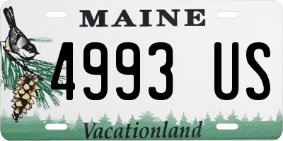 ME license plate 4993US