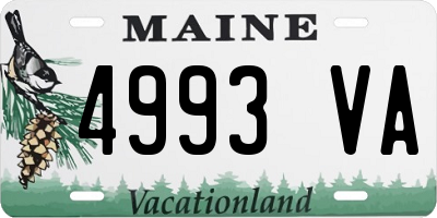 ME license plate 4993VA