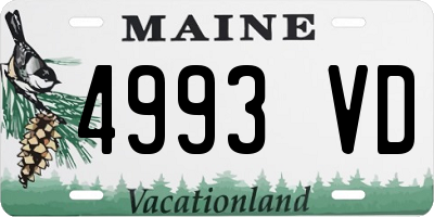 ME license plate 4993VD