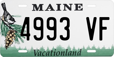 ME license plate 4993VF
