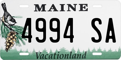 ME license plate 4994SA