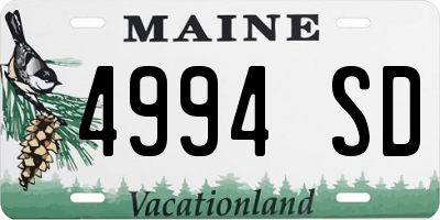 ME license plate 4994SD