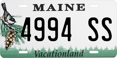 ME license plate 4994SS