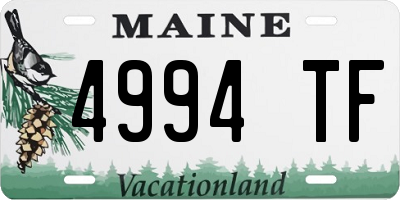 ME license plate 4994TF