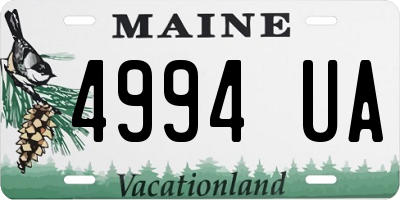 ME license plate 4994UA