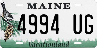 ME license plate 4994UG
