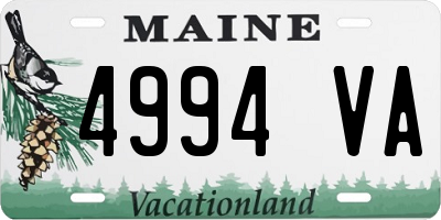 ME license plate 4994VA