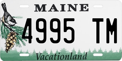 ME license plate 4995TM