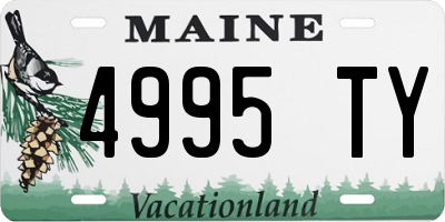 ME license plate 4995TY