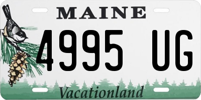 ME license plate 4995UG