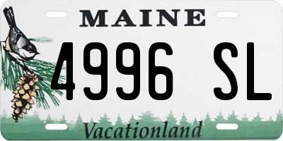 ME license plate 4996SL